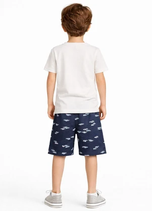 Select - Conjunto Masculino Camiseta e Bermuda Azul - SELECT