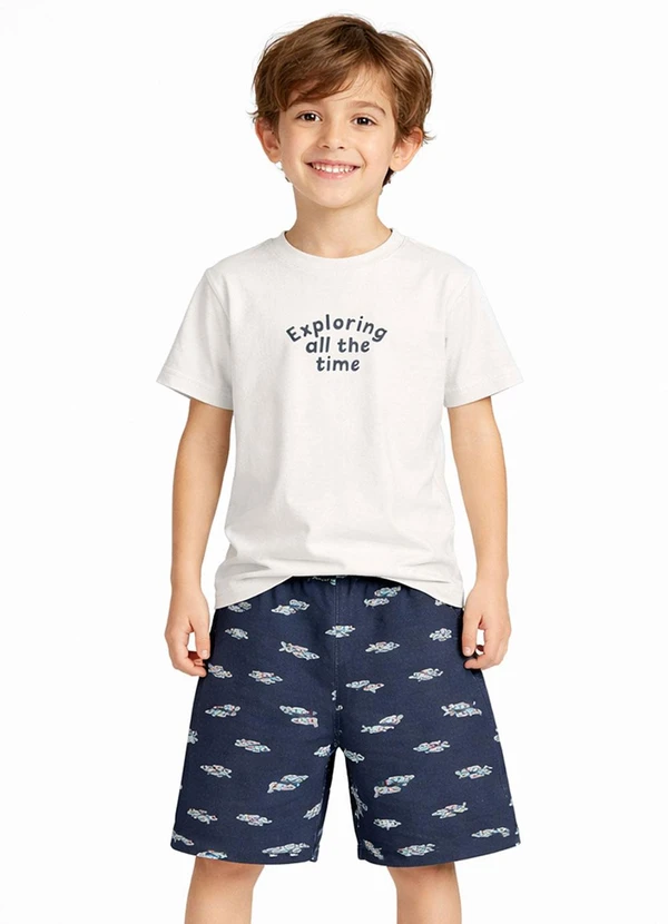 Select - Conjunto Masculino Camiseta e Bermuda Azul
