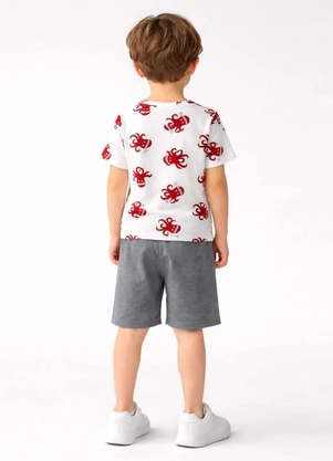 Select - Conjunto Masculino Camiseta e Bermuda Bege - SELECT
