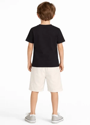Select - Conjunto Masculino Camiseta e Bermuda Bege - SELECT