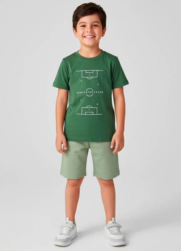 Keki Boys - Conjunto Masculino Campo de Futebol Verde