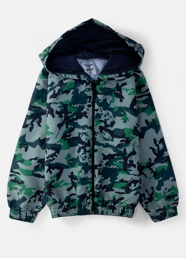 Keki Boys - Conjunto Masculino Corta Vento Camuflado Verde 3