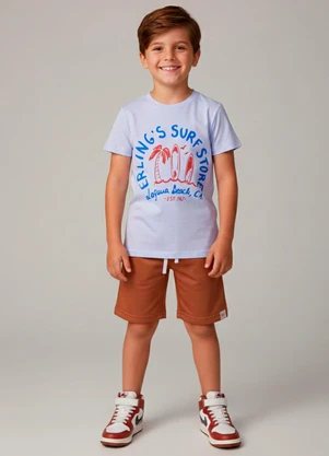 Keki Boys - Conjunto Masculino Erling'S Surf Branco - KEKI BOYS