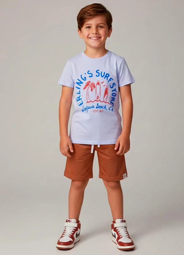 Keki Boys - Conjunto Masculino Erling'S Surf Branco