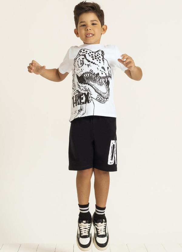 Cativa Kids - Conjunto Masculino Estampado Branco
