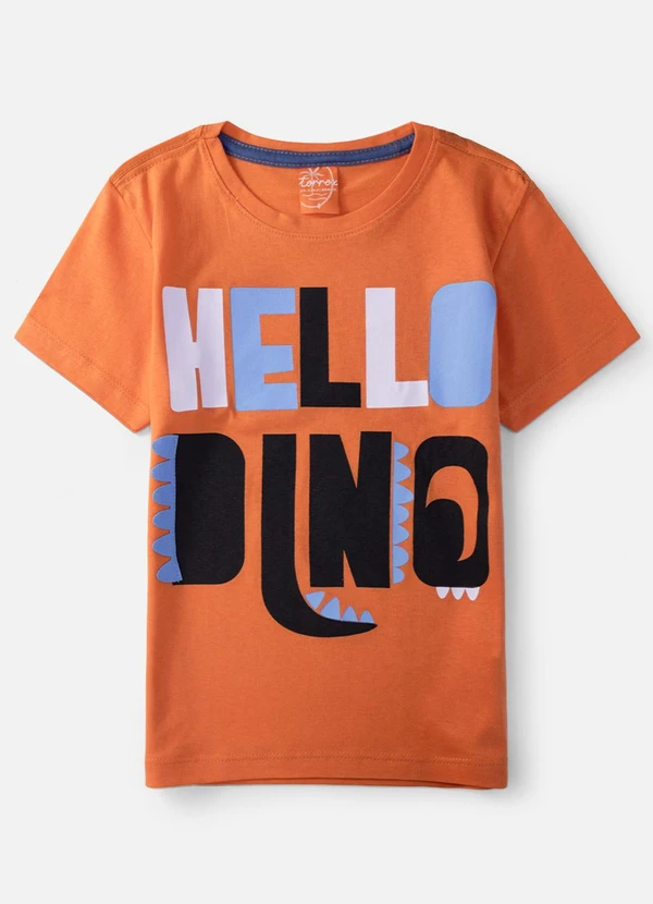 Keki Boys - Conjunto Masculino Hello Dino Laranja 4