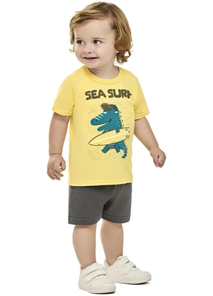 Elian - Conjunto Masculino Infantil Amarelo - ELIAN