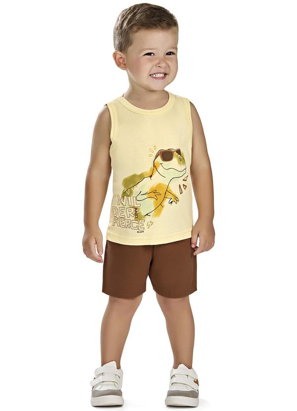 Elian - Conjunto Masculino Infantil Amarelo