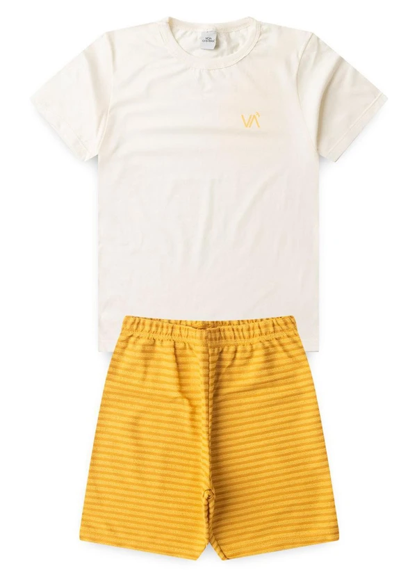 Vida Costeira - Conjunto Masculino Infantil Básico Va Off White 3