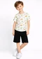 Select - Conjunto Masculino Bermuda e Blusa Verde - variação: Bege