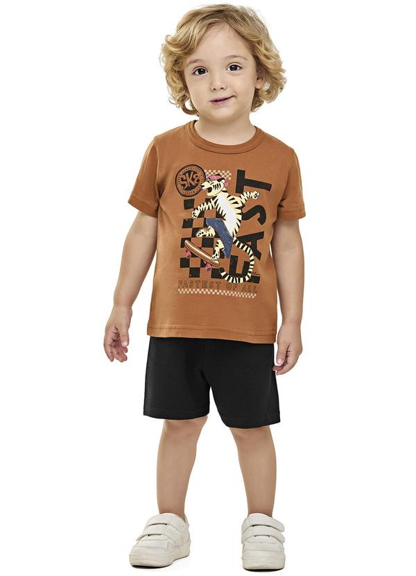 Elian - Conjunto Masculino Infantil Marrom