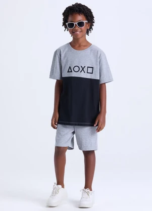 Vida Costeira - Conjunto Masculino Infantil Play Mescla - VIDA COSTEIRA