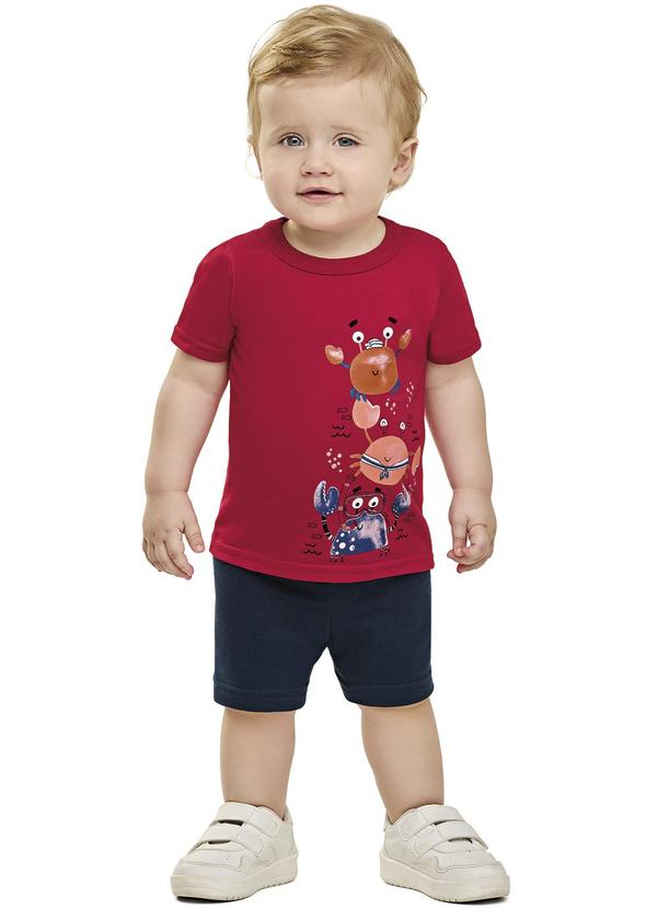 Elian - Conjunto Masculino Infantil Vermelho