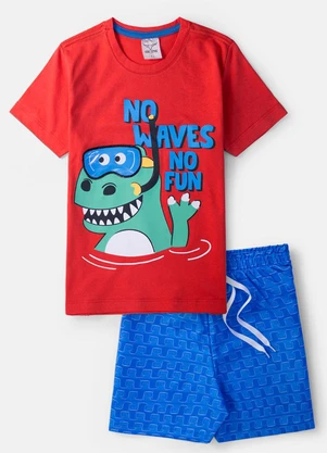 Keki Boys - Conjunto Masculino no Waves Vermelho - KEKI BOYS