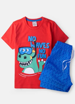Keki Boys - Conjunto Masculino no Waves Vermelho - KEKI BOYS
