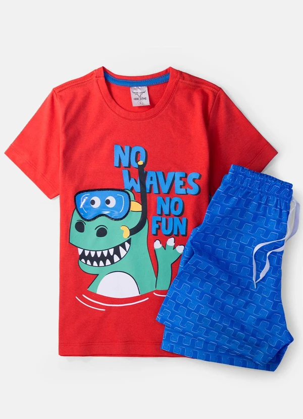 Keki Boys - Conjunto Masculino no Waves Vermelho 2