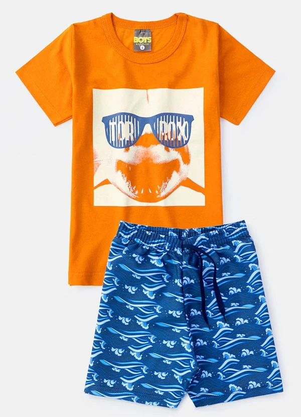 Boys Brigade - Conjunto Masculino Óculos Tubarão Laranja