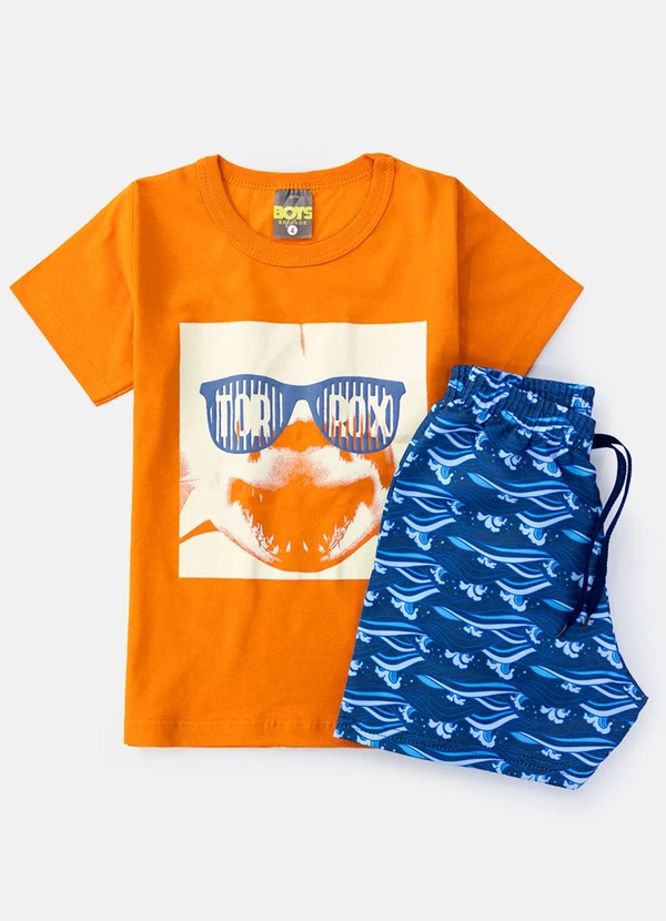 Boys Brigade - Conjunto Masculino Óculos Tubarão Laranja 2