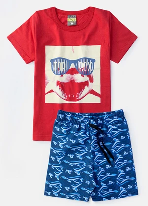 Boys Brigade - Conjunto Masculino Óculos Tubarão Vermelho - BOYS BRIGADE