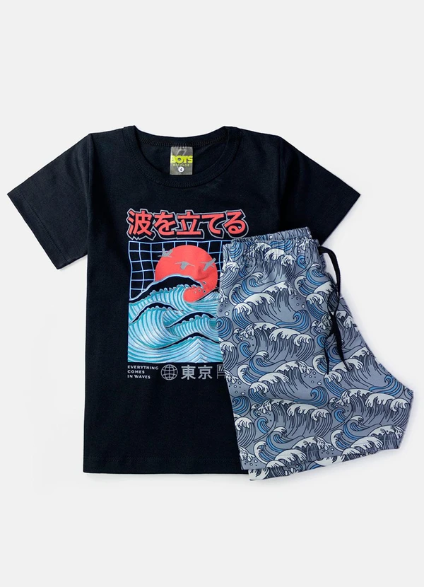 Boys Brigade - Conjunto Masculino Ondas Preto 2