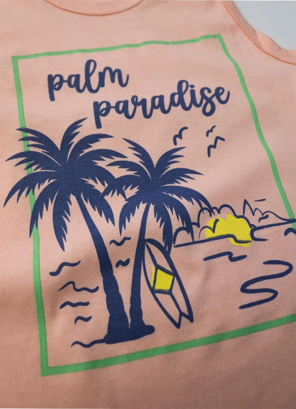 Keki Boys - Conjunto Masculino Palm Paradise Papaya 6
