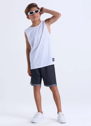Vida Costeira - Conjunto Masculino Regata Casual Branco - VIDA COSTEIRA