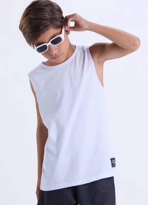 Vida Costeira - Conjunto Masculino Regata Casual Branco - VIDA COSTEIRA