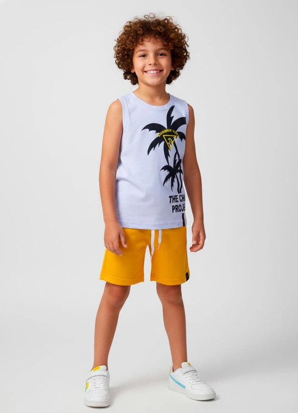 Keki Boys - Conjunto Masculino Regata The Chill Branco