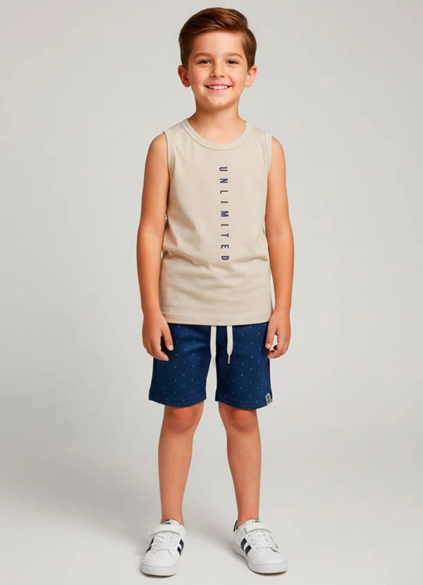 Keki Boys - Conjunto Masculino Regata Unlimited Areia