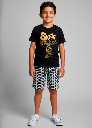 Keki Boys - Conjunto Masculino Skate Club Preto - KEKI BOYS