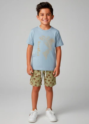 Keki Boys - Conjunto Masculino Soy Latino América Cinza - KEKI BOYS