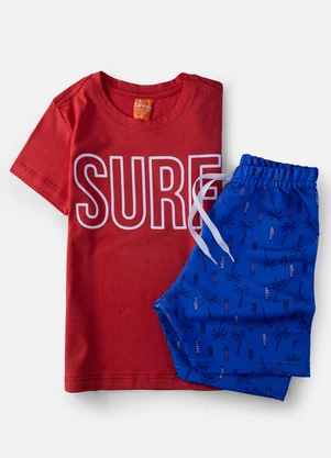 Torrox - Conjunto Masculino Surf Vermelho - TORROX