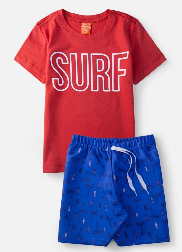 Torrox - Conjunto Masculino Surf Vermelho