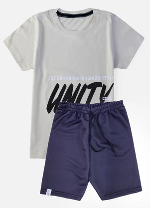 Keki Boys - Conjunto Masculino Unity Have Dream Cinza - KEKI BOYS
