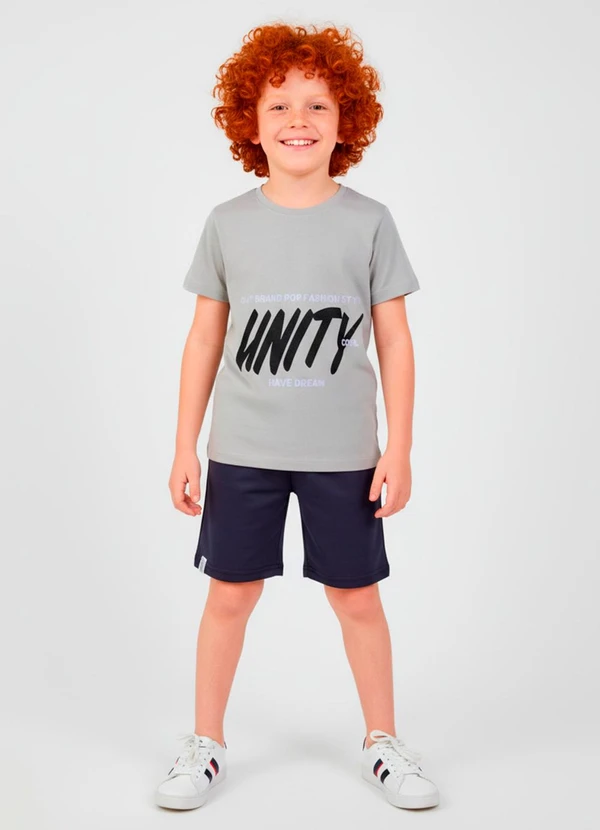 Keki Boys - Conjunto Masculino Unity Have Dream Cinza