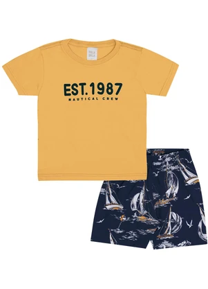 Pulla Bulla - Conjunto Meia Malha Amarelo - PULLA BULLA