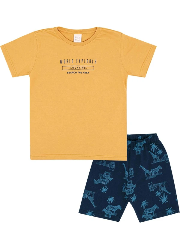 Pulla Bulla - Conjunto Meia Malha Amarelo