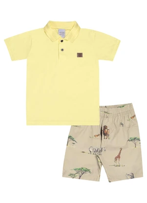 Pulla Bulla - Conjunto Meia Malha Amarelo - PULLA BULLA