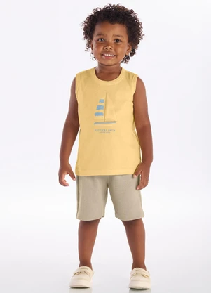 Pulla Bulla - Conjunto Meia Malha Amarelo - PULLA BULLA