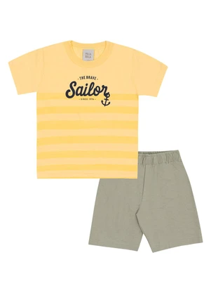 Pulla Bulla - Conjunto Meia Malha Amarelo - PULLA BULLA