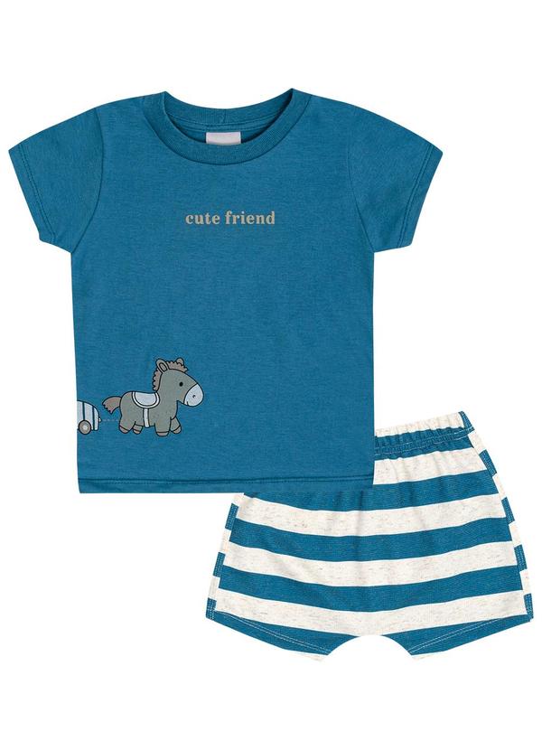 Pulla Bulla - Conjunto Meia Malha Azul