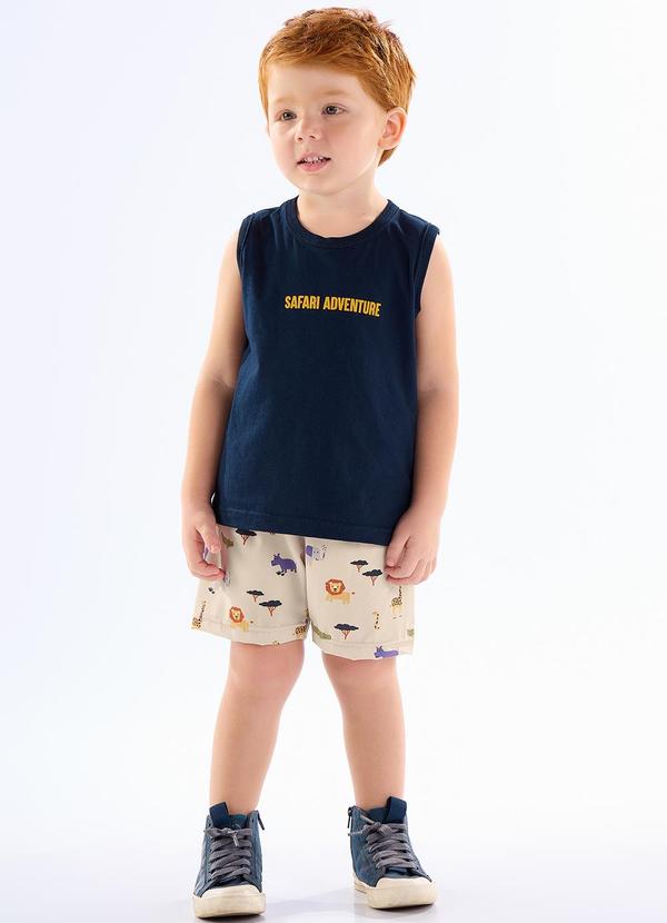 Pulla Bulla - Conjunto Meia Malha Azul