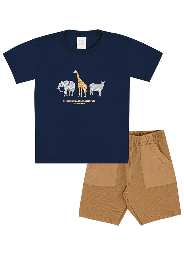 Pulla Bulla - Conjunto Meia Malha Azul