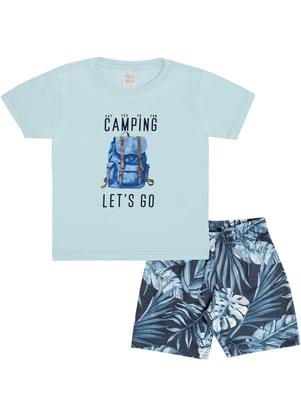 Pulla Bulla - Conjunto Meia Malha Azul - PULLA BULLA