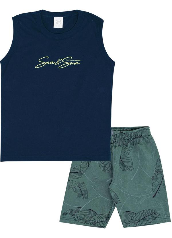 Pulla Bulla - Conjunto Meia Malha Azul