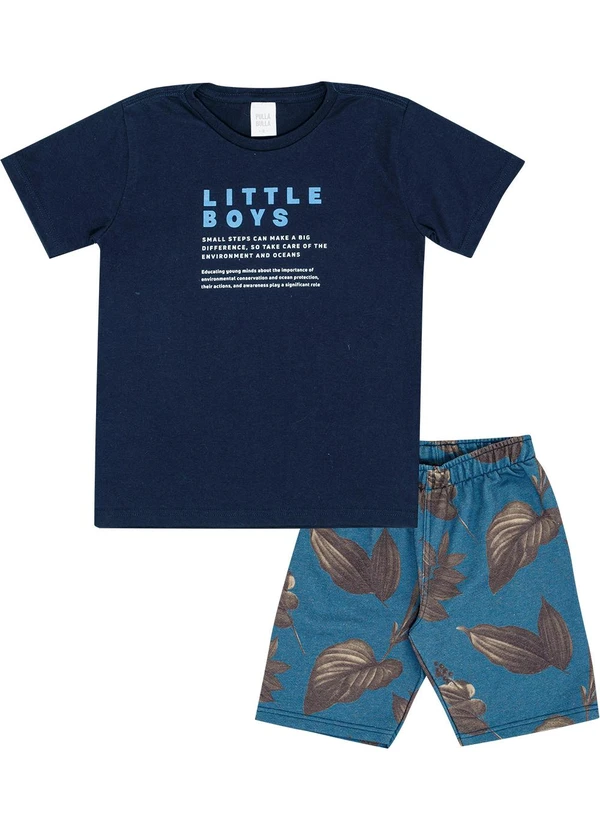 Pulla Bulla - Conjunto Meia Malha Azul