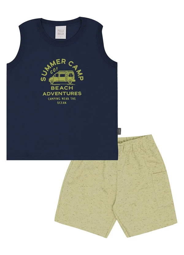 Pulla Bulla - Conjunto Meia Malha Azul