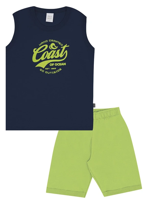 Pulla Bulla - Conjunto Meia Malha Azul