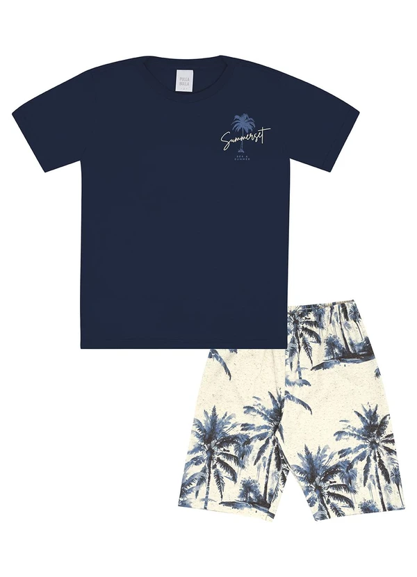 Pulla Bulla - Conjunto Meia Malha Azul