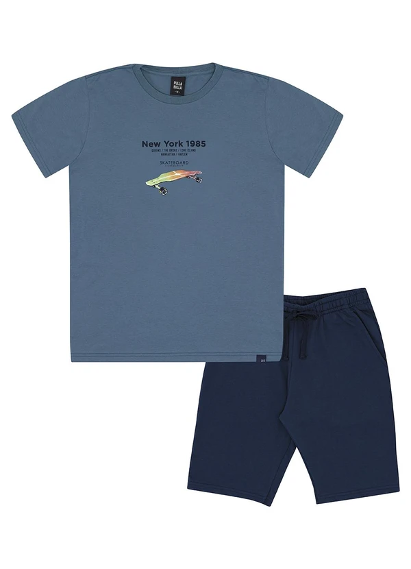 Pulla Bulla - Conjunto Meia Malha Azul